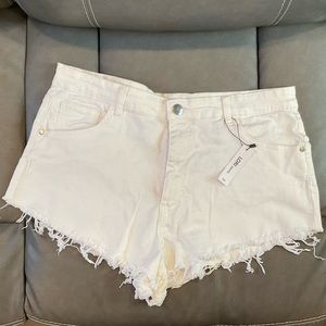New Vintage size 14 White Cutoff Short shorts Lori